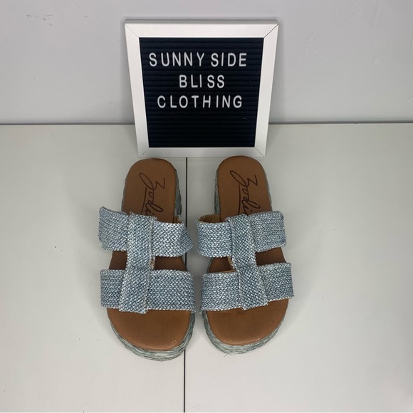 Zodiac Izzy Women’s Teal Blue Platform Sandals Size 10 - Picture 2 of 14